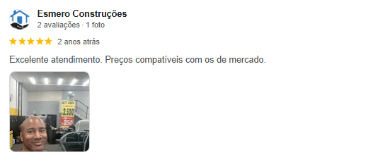 Avaliação 5 estrelas da Esmero Construções no Google Reviews sobre serviço de GNV no Posto 13
